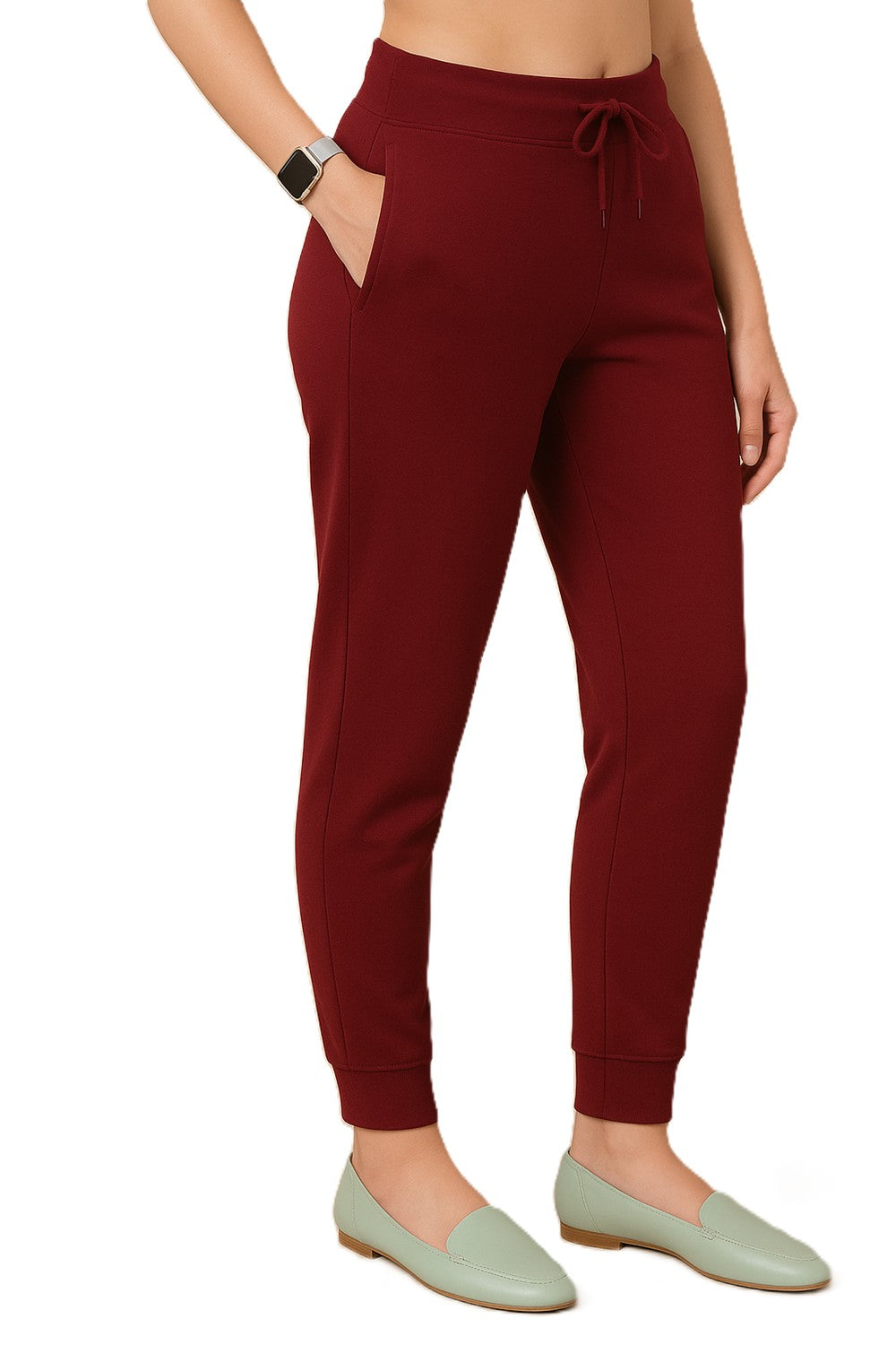 women jogger with zipper pocket