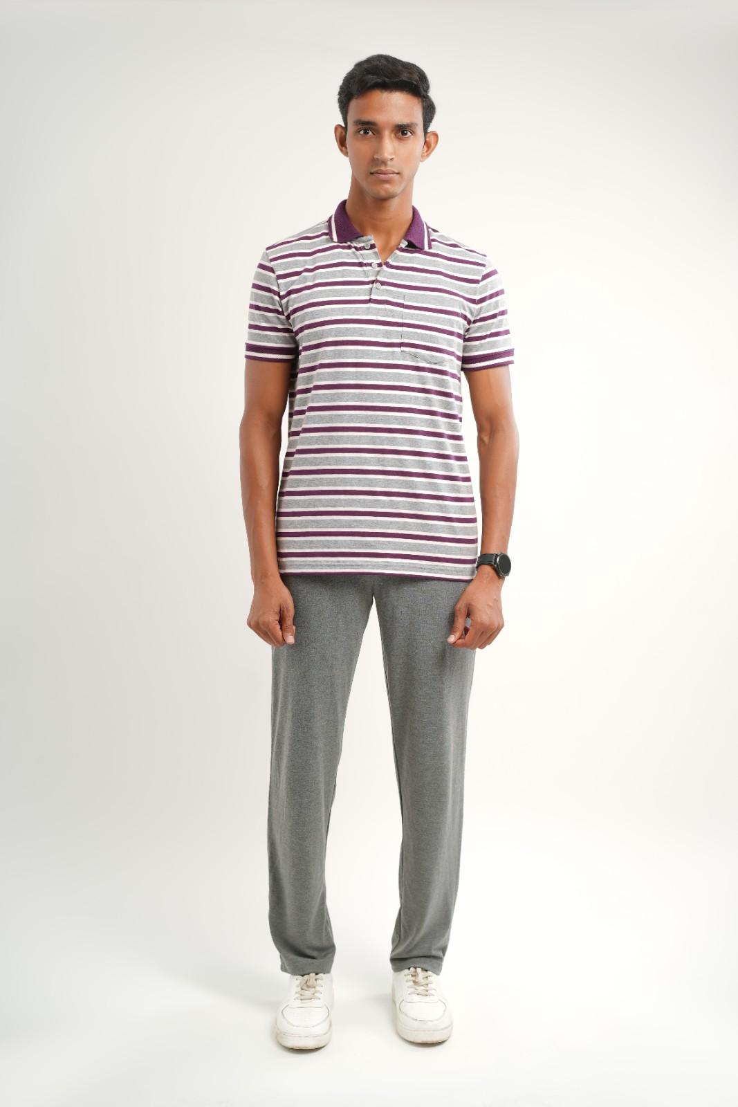 grey wine stripe