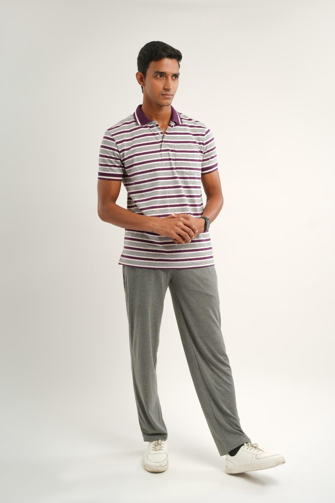grey wine stripe