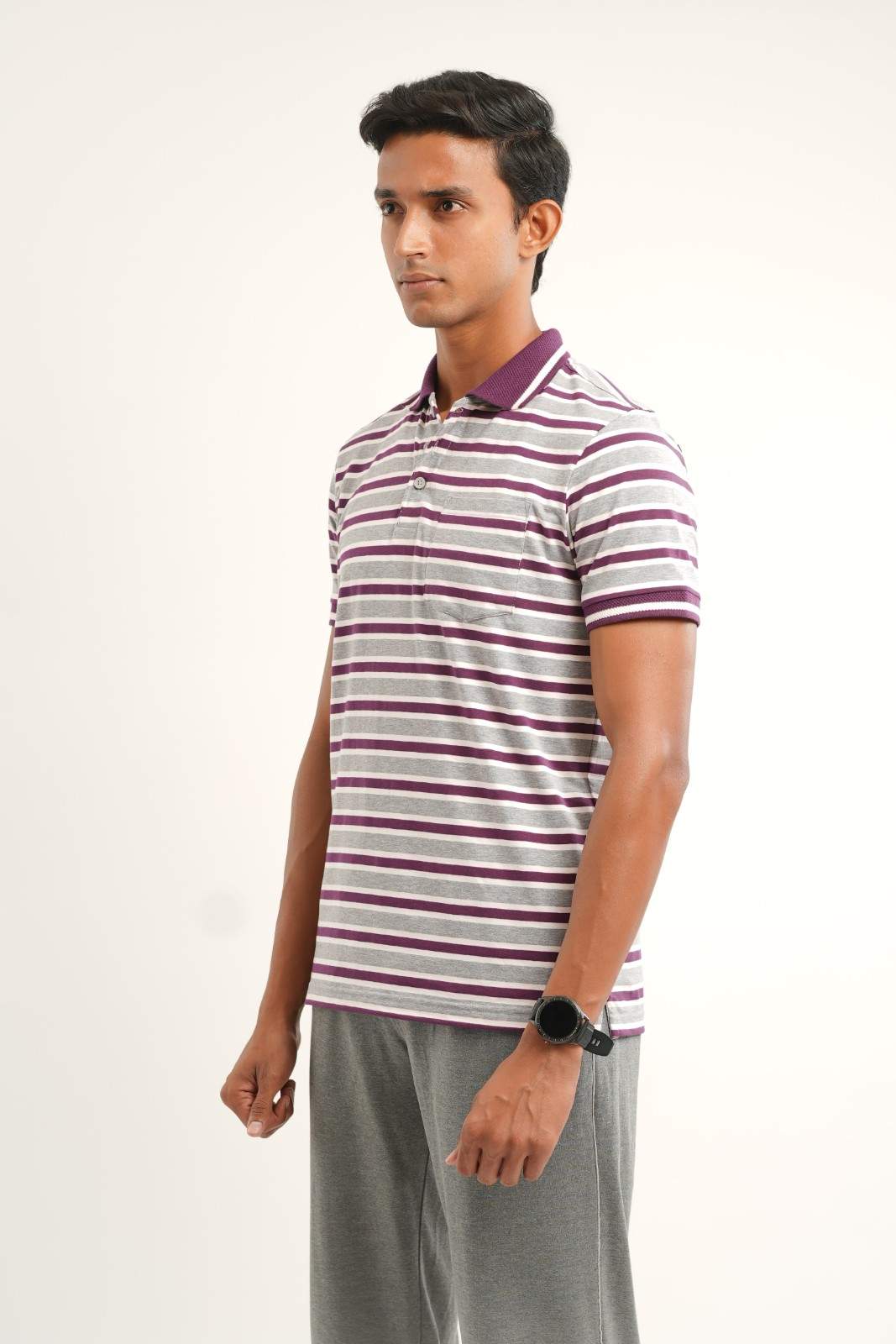 grey wine stripe