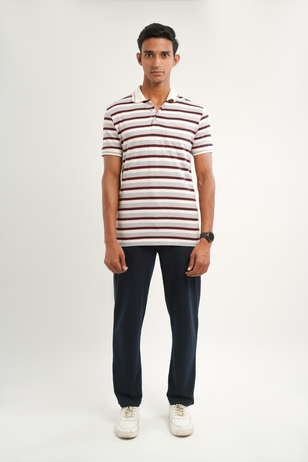 cream grey stripe