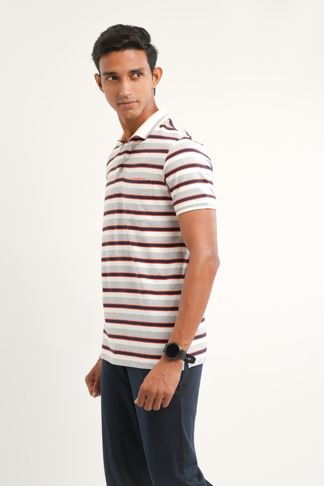 cream grey stripe