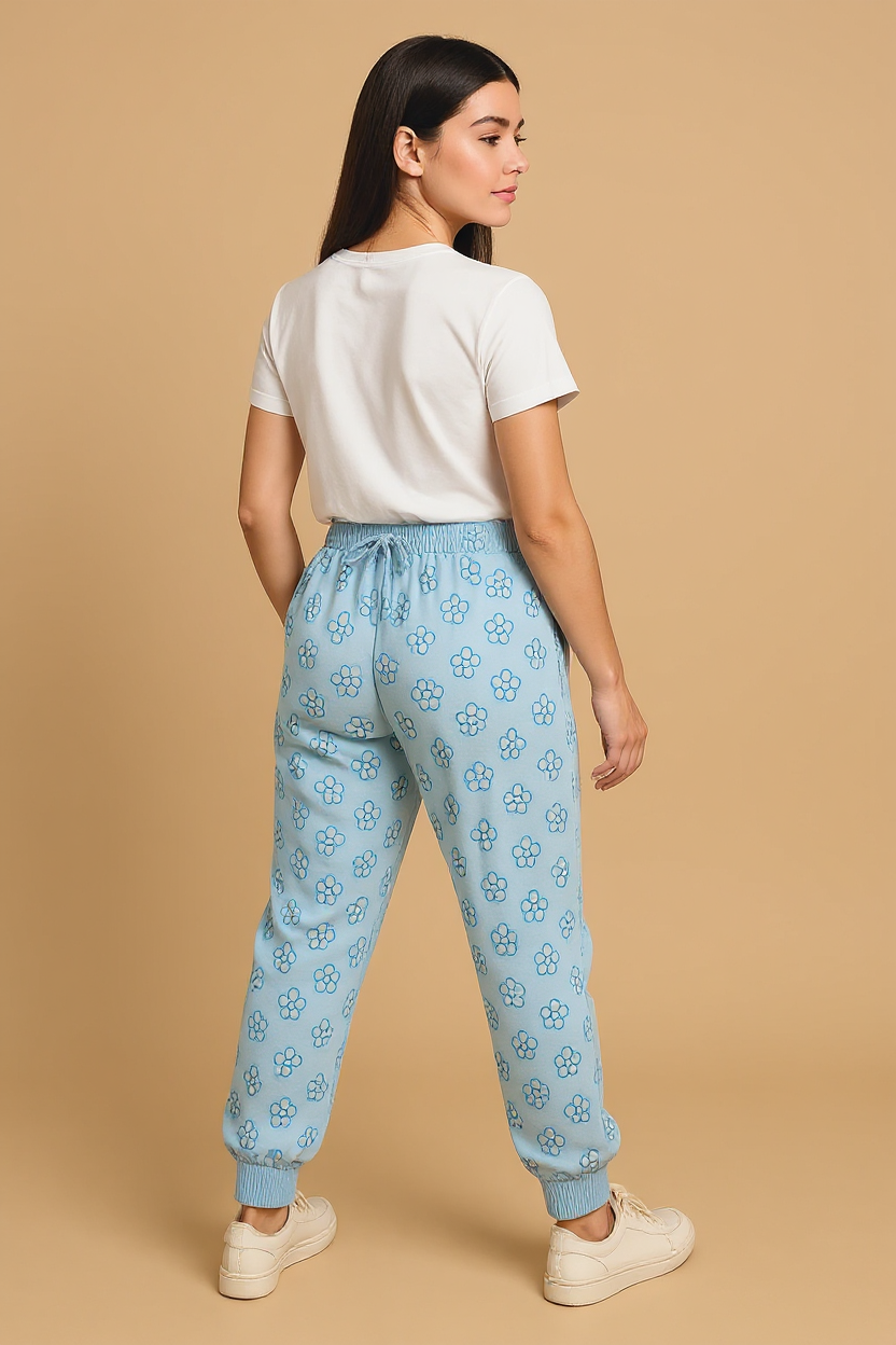 Womens Printed Loopers/ Pyjama