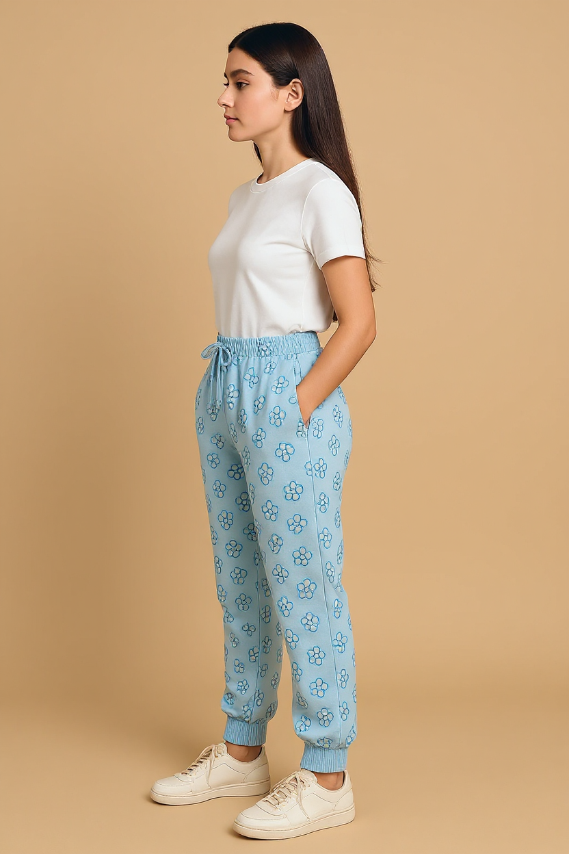 Womens Printed Loopers/ Pyjama