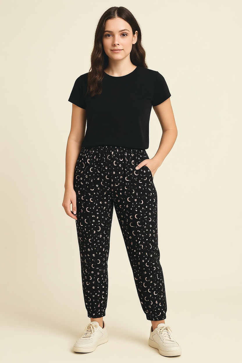 Womens Printed Loopers/ Pyjama