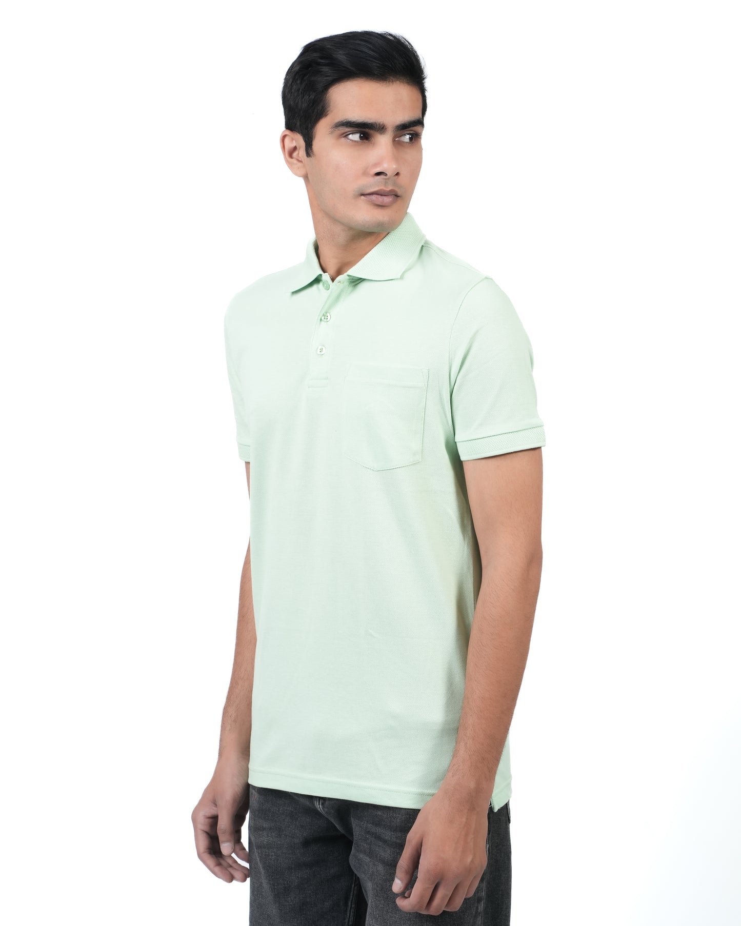 Ecolove Men's Plain Polo T-shirt - P Green