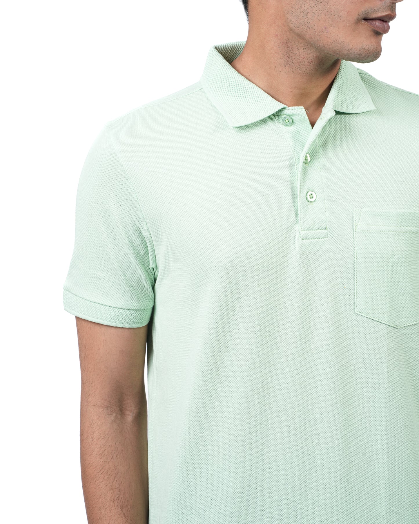 Ecolove Men's Plain Polo T-shirt - P Green