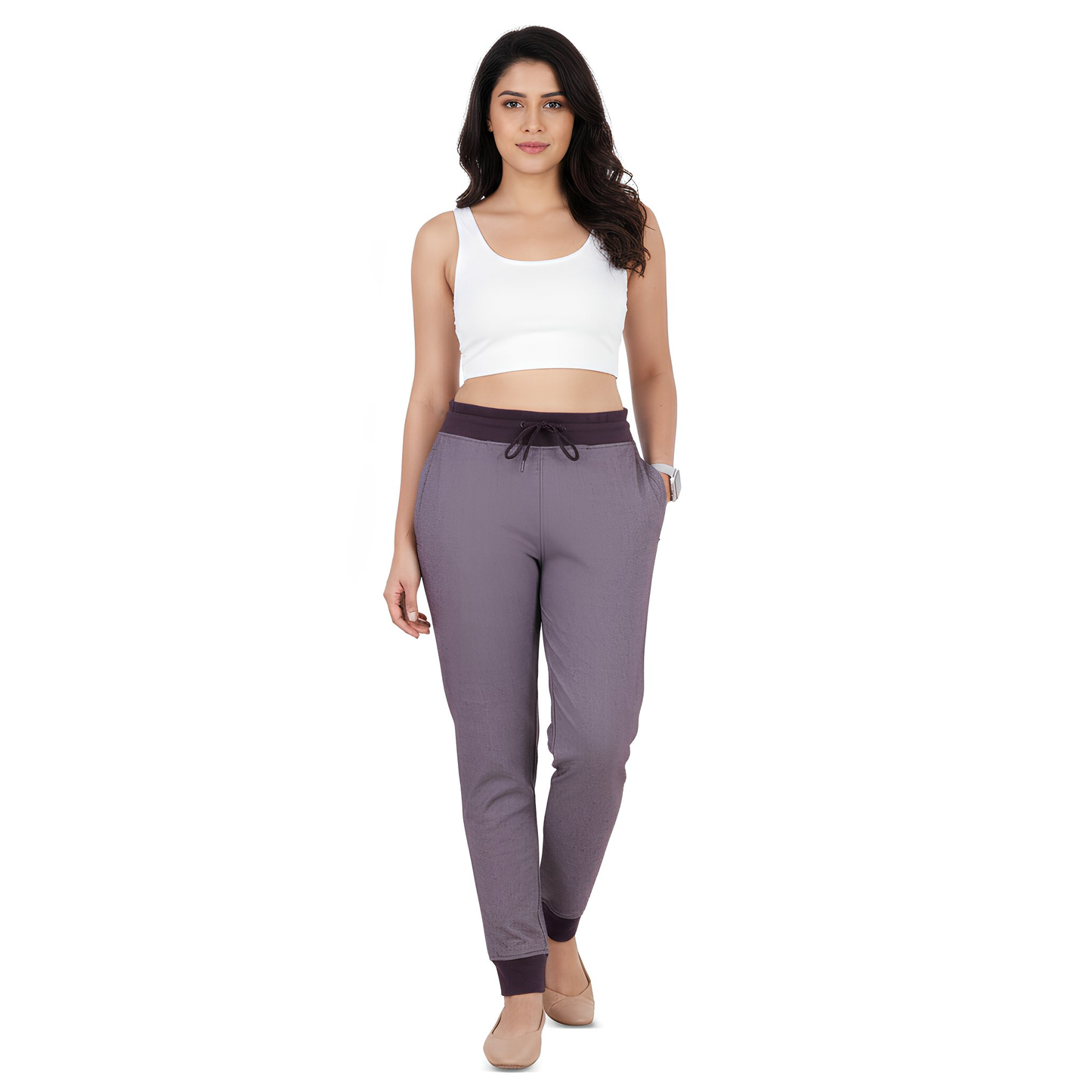 women jogger with zipper pocket