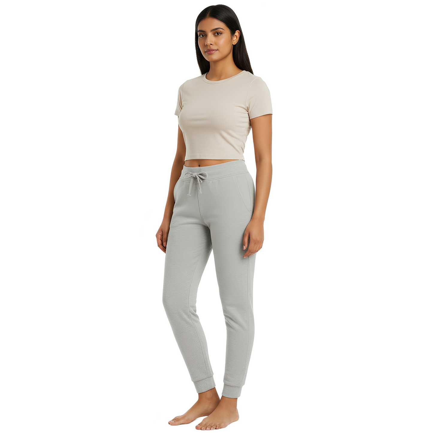 women jogger with zipper pocket