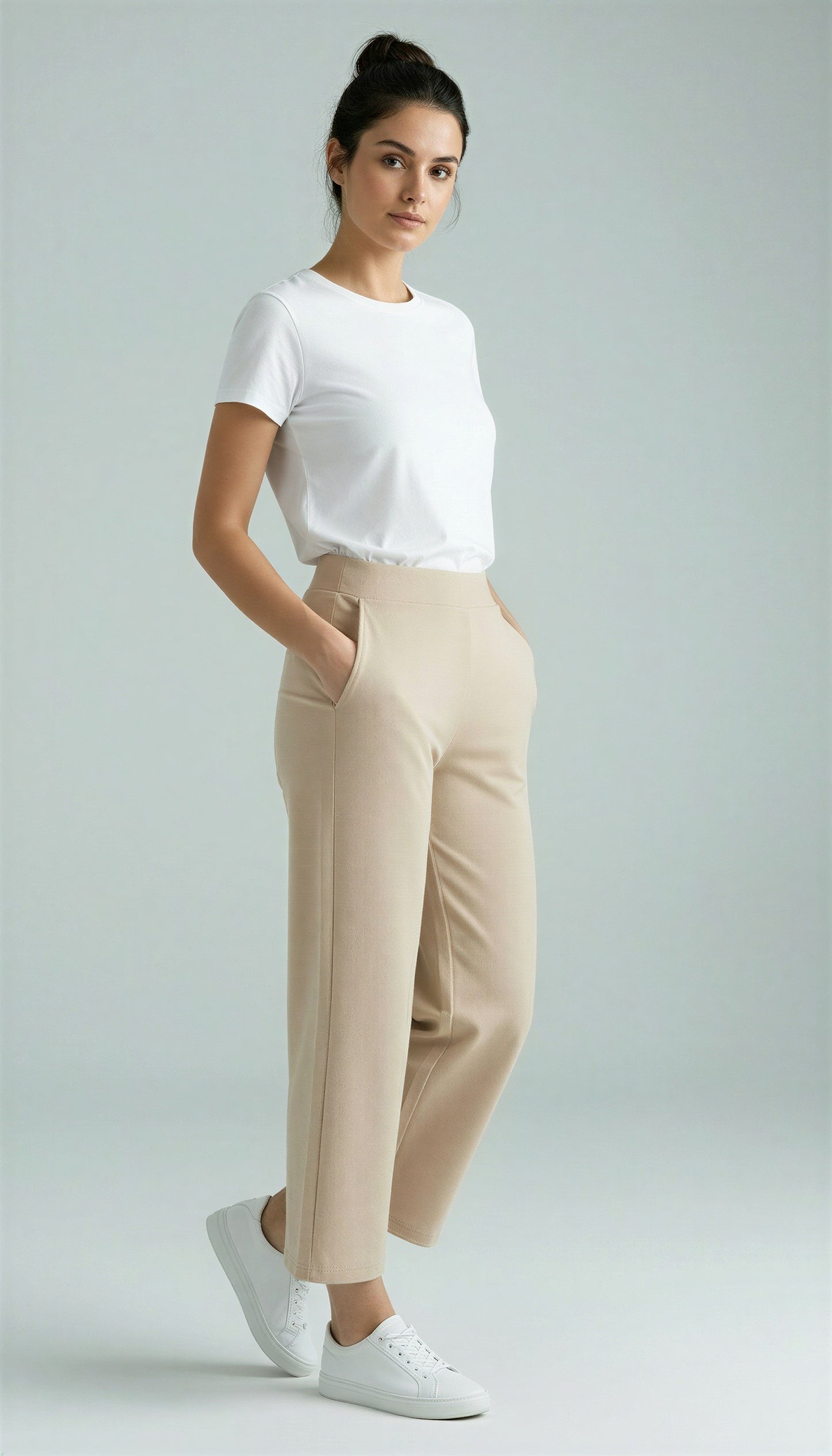 FlowFit Palazzo Pants - BEIGE