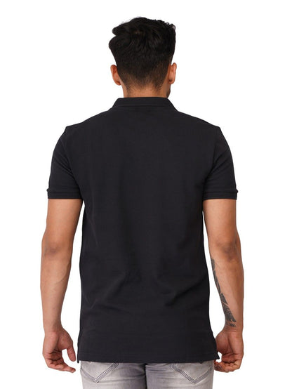 Ecolove Men's Plain Polo T-shirt - Black