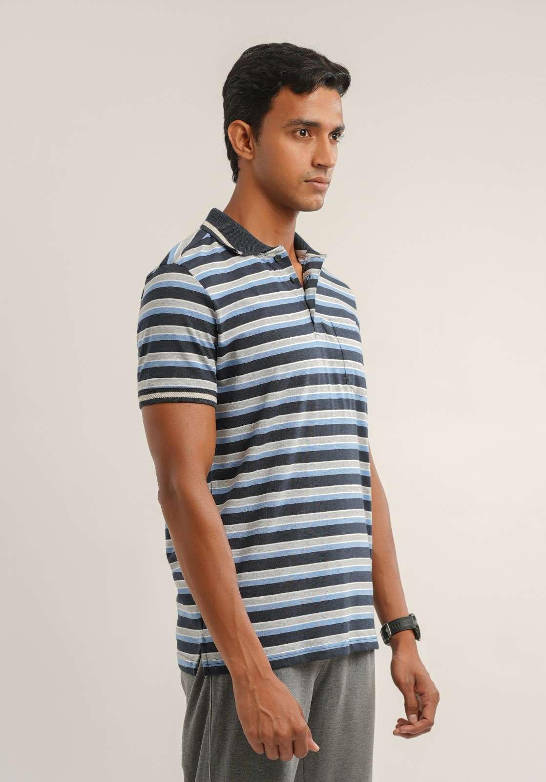 blue grey stripe