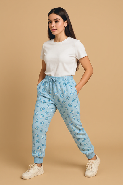 Womens Printed Loopers/ Pyjama