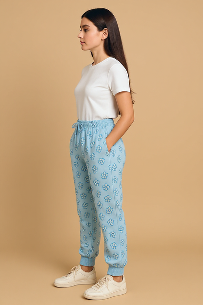 Womens Printed Loopers/ Pyjama