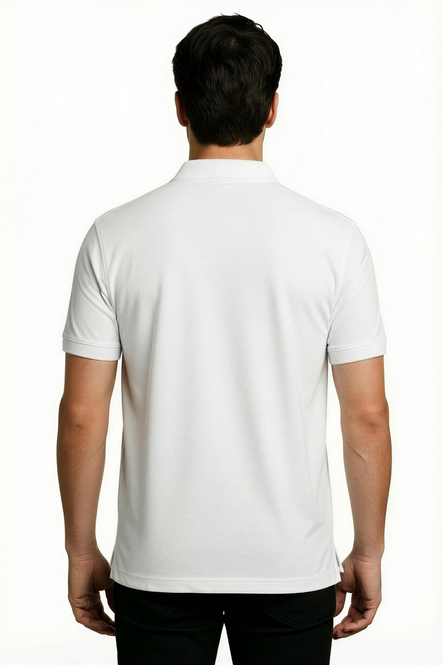 EcoLove Men's Polo T-Shirt, Short Sleeve, Collar Neck, Casual Wear - WHITE