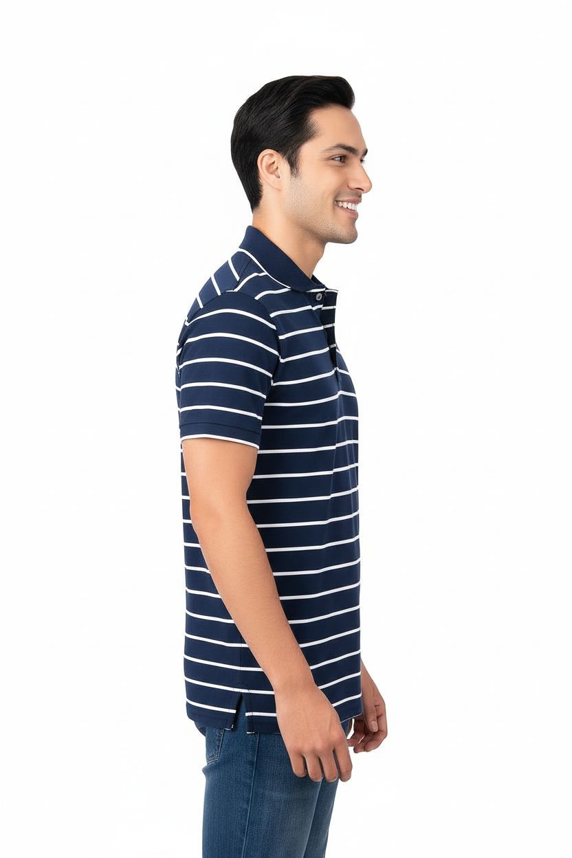Mens Lining Tshirts- Blue