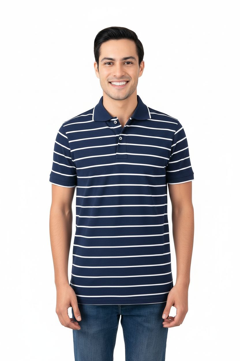 Mens Lining Tshirts- Blue