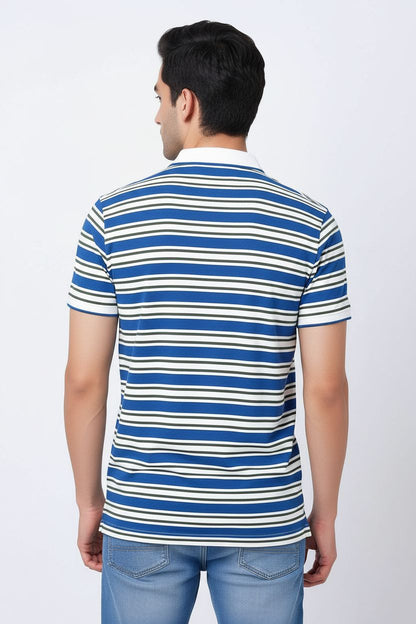 Men Striper Polo T-shirt