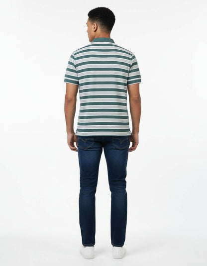 Men Striper Polo T-shirt