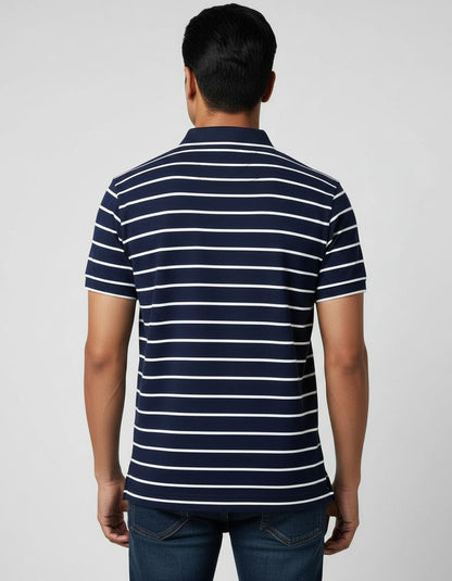 Men Striper Polo T-shirt