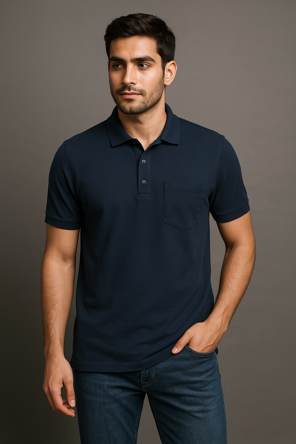 Men Polo With Pocket