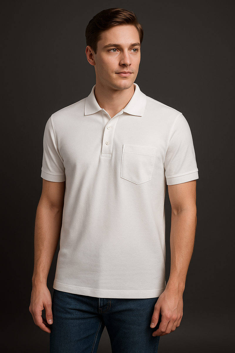 Ecolove Men's Plain Polo T-shirt