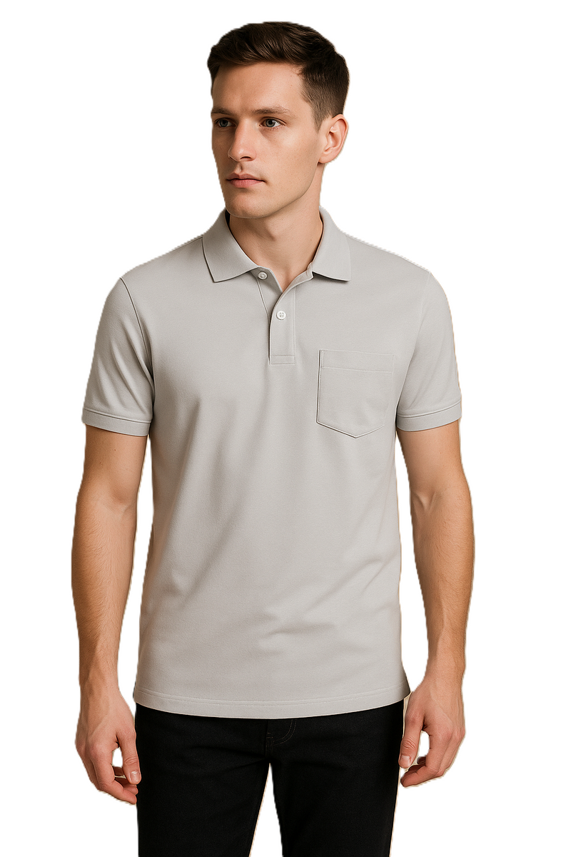Ecolove Men's Plain Polo T-shirt