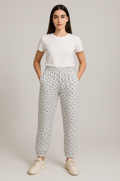 Womens Printed Loopers/ Pyjama