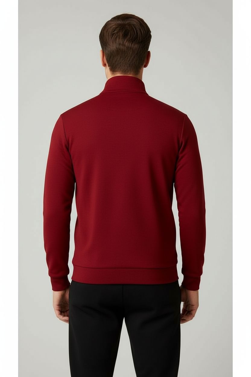 Mens Zipper Jacket maroon