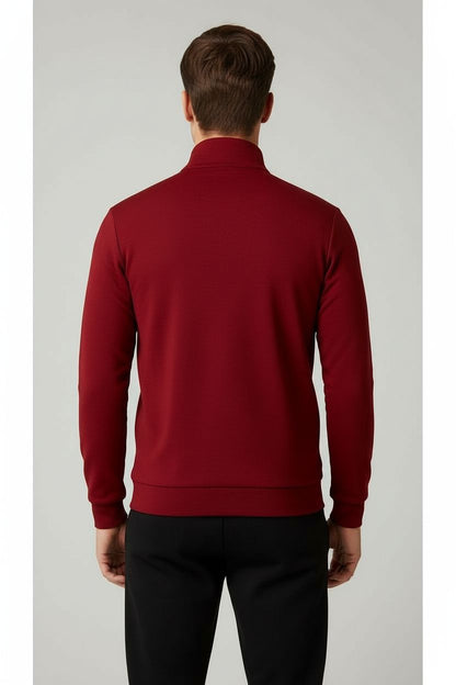 Mens Zipper Jacket maroon