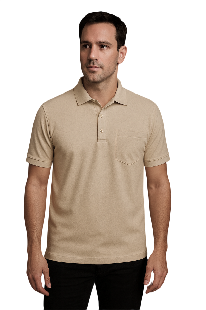 Ecolove Men's Plain Polo T-shirt