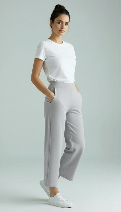 FlowFit Palazzo Pants - SILVER GREY