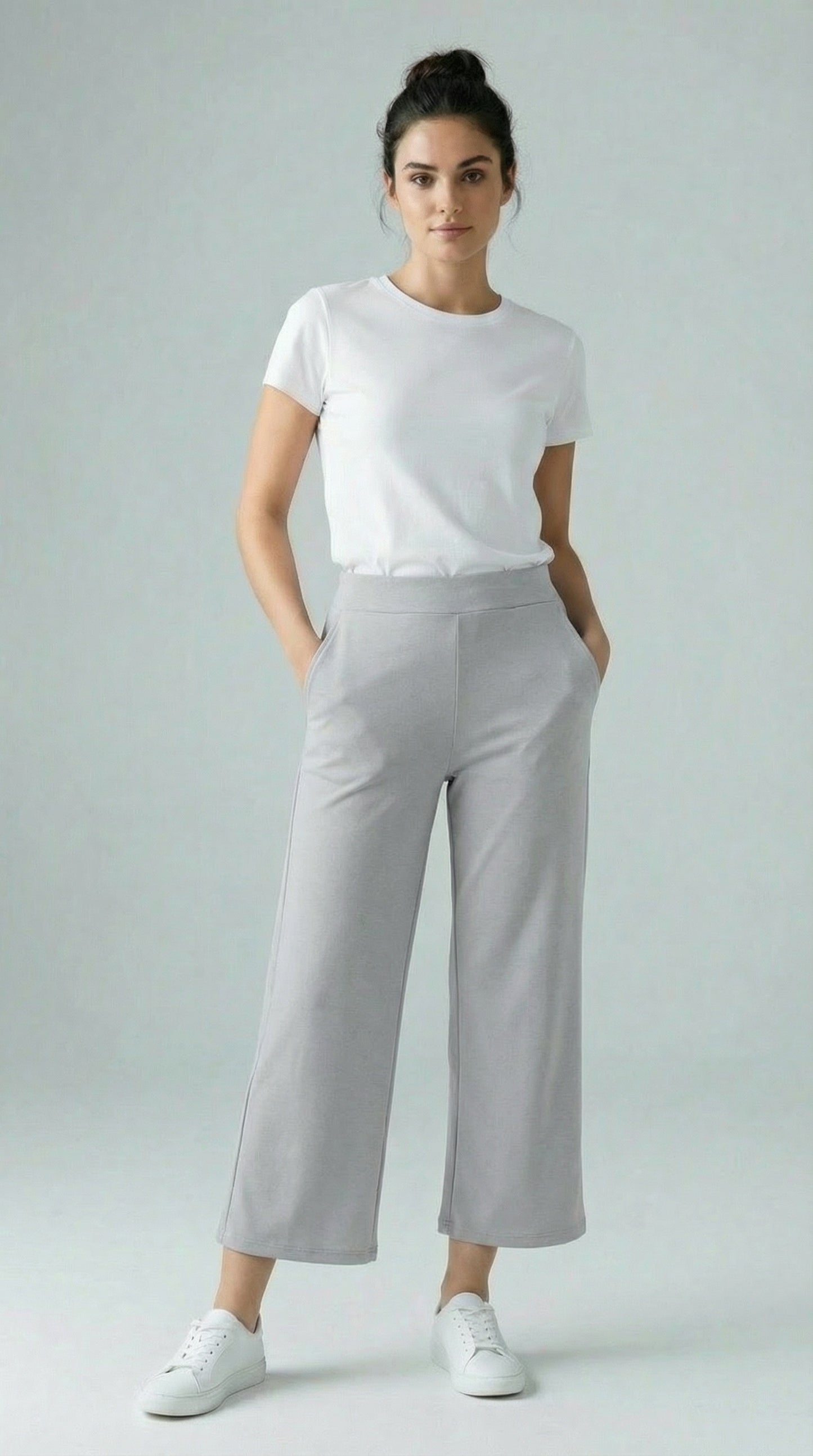 FlowFit Palazzo Pants - SILVER GREY
