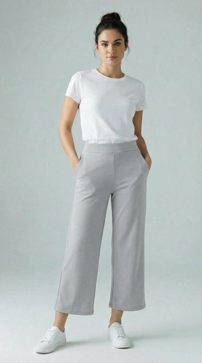 FlowFit Palazzo Pants - SILVER GREY